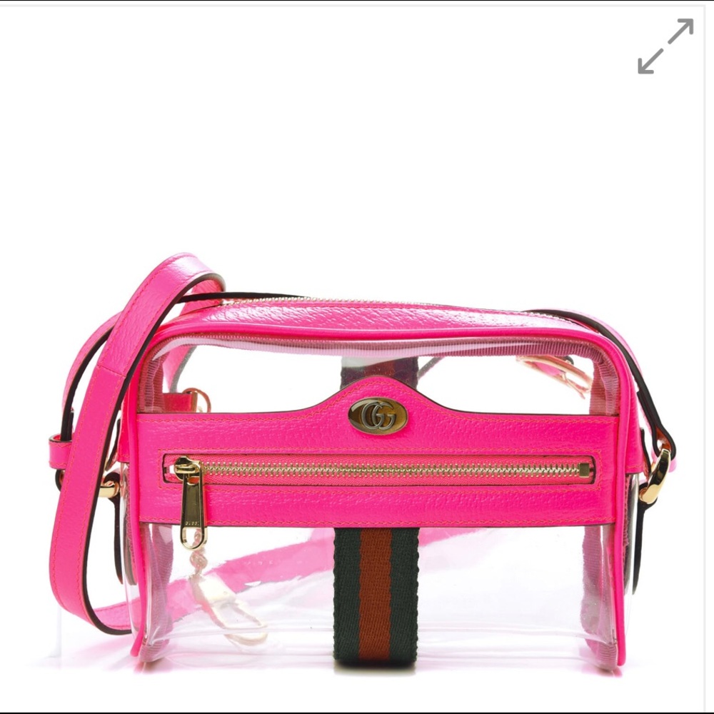 Gucci Vinyl Mini Ophidia Fuschia *Authentic*